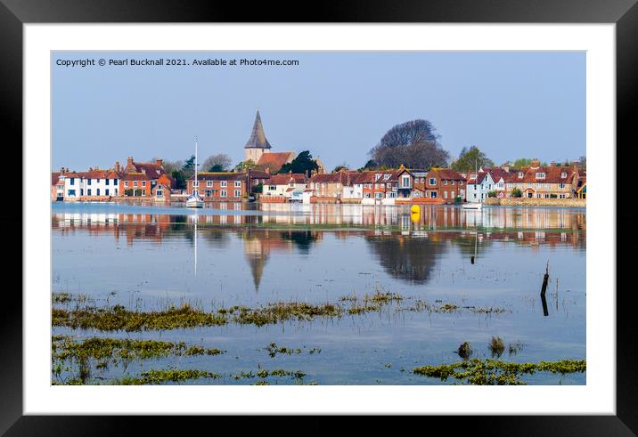 Picturesque Bosham Reflected in Chichester Harbour Framed Mounted Print by Pearl Bucknall