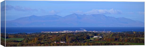 Majestic mountains on Arran and Troon Canvas Print by Allan Durward Photography