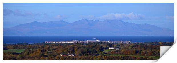 Majestic mountains on Arran and Troon Print by Allan Durward Photography