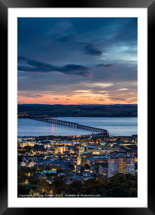 Dundee City Sunset Framed Mounted Print by Craig Doogan