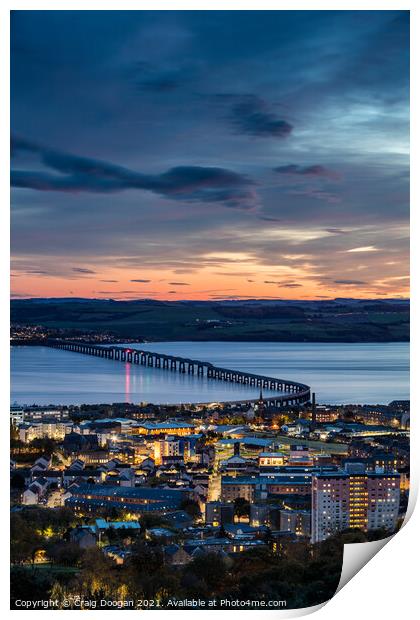 Dundee City Sunset Print by Craig Doogan
