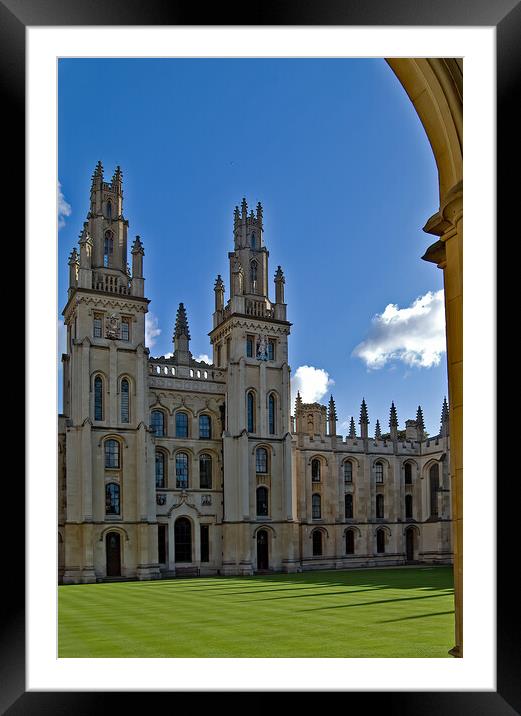 All Souls College Framed Mounted Print by Geoff Storey