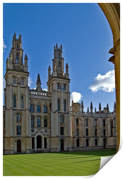 All Souls College Print by Geoff Storey