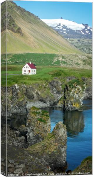Iceland. Snaefellsnes peninsula landscape Canvas Print by Delphimages Art