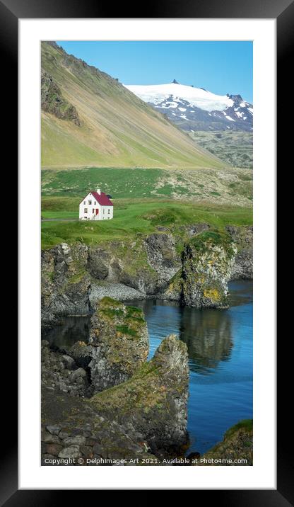 Iceland. Snaefellsnes peninsula landscape Framed Mounted Print by Delphimages Art