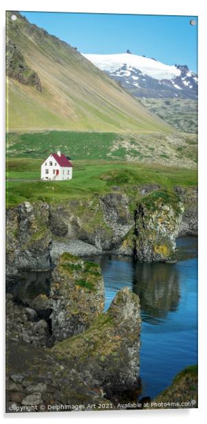 Iceland. Snaefellsnes peninsula landscape Acrylic by Delphimages Art