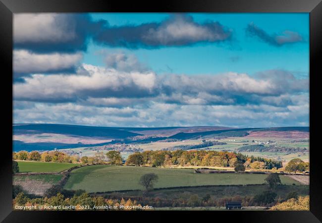 Towards Monks Moor from Barningham Moor Teesdale Framed Print by Richard Laidler