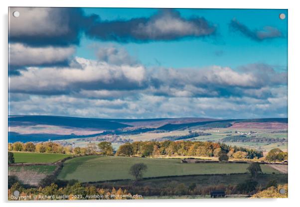 Towards Monks Moor from Barningham Moor Teesdale Acrylic by Richard Laidler