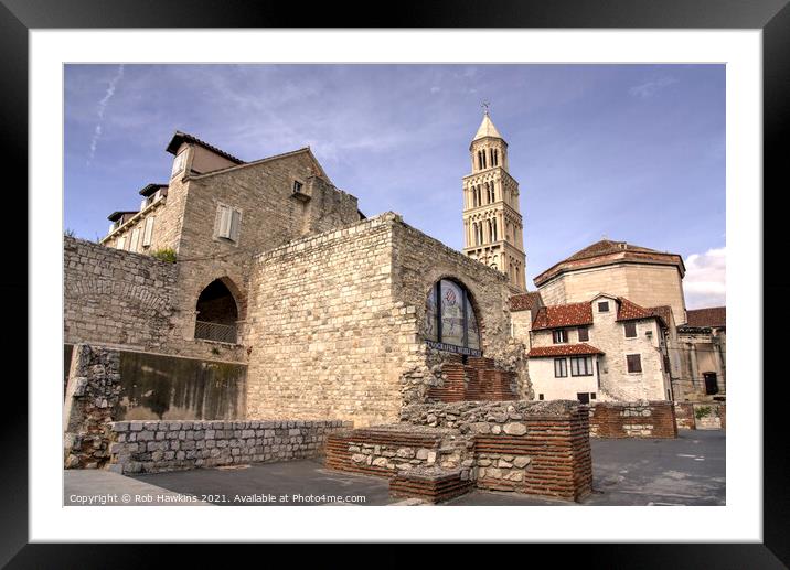 Diocletian's  Palace remains  Framed Mounted Print by Rob Hawkins