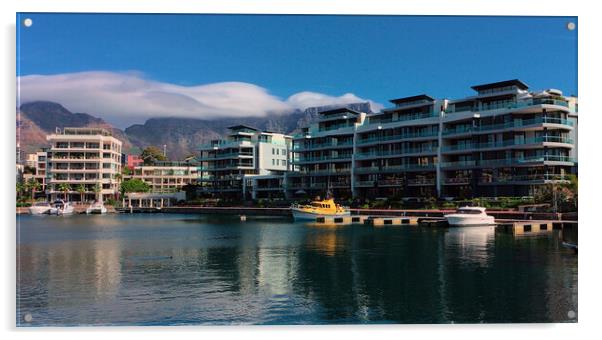 Table Mountain and Apartments Cape Town Acrylic by Jeremy Hayden
