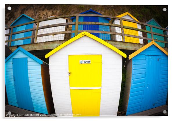 Whacky Beach Huts Acrylic by Heidi Stewart