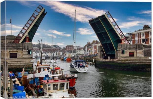 The Gateway to Weymouth's Seafaring History Canvas Print by Roger Mechan