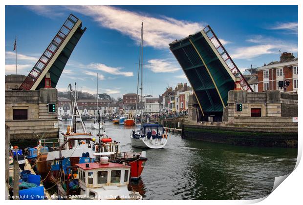 The Gateway to Weymouth's Seafaring History Print by Roger Mechan