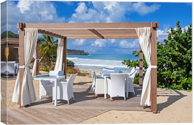 Dining in the Caribbean Canvas Print by Arterra 