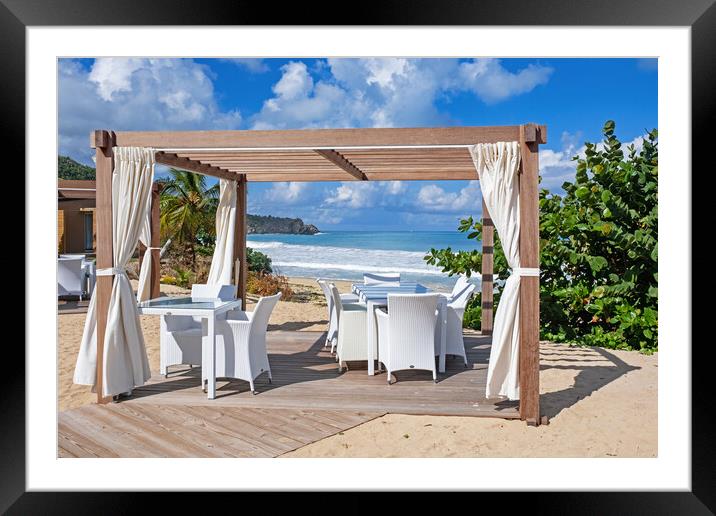 Dining in the Caribbean Framed Mounted Print by Arterra 
