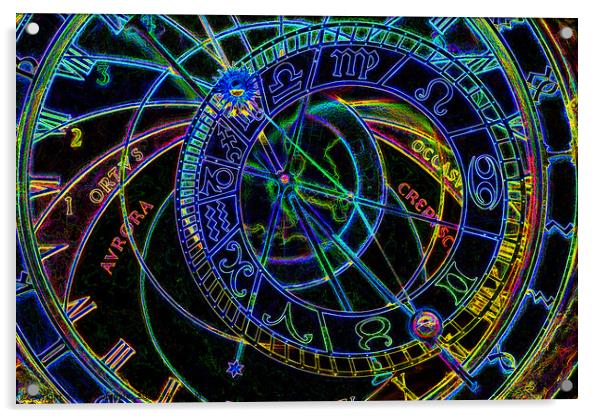 Astronomical Clock, Prague Acrylic by Phil Robinson