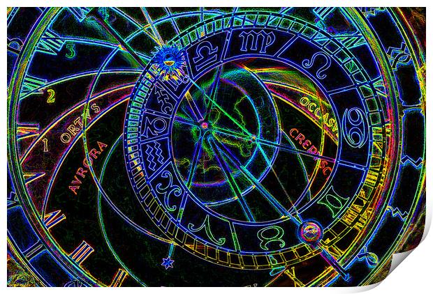 Astronomical Clock, Prague Print by Phil Robinson