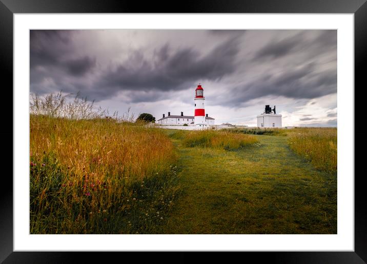 Souter Lighthouse, Tyne and Wear Framed Mounted Print by Mark Jones