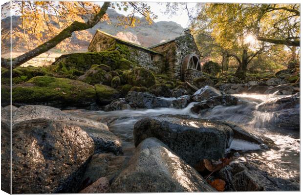 The Old Water Mill Canvas Print by David Semmens