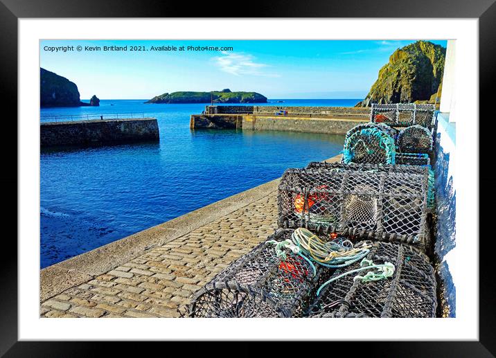 Mullion harbour Cornwall Framed Mounted Print by Kevin Britland
