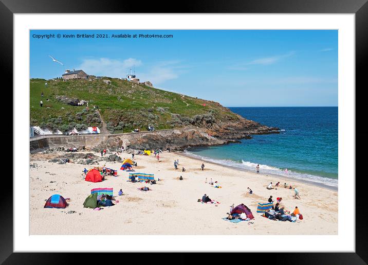 Porthgwidden beach St Ives Framed Mounted Print by Kevin Britland