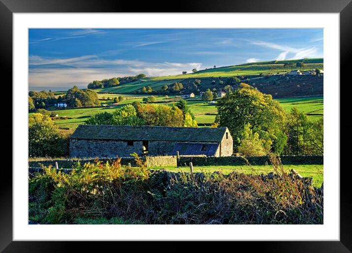 Countryside near Bradfield Framed Mounted Print by Darren Galpin