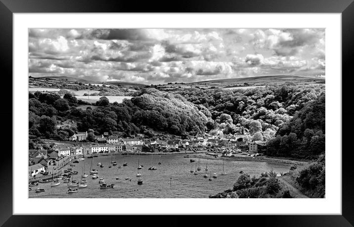 Looking  down on Lower Fishguard Harbour Framed Mounted Print by Joyce Storey