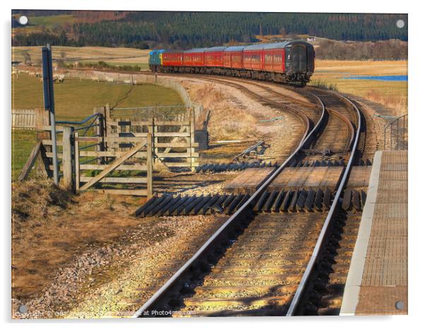Scotland Strathspey Broomhill Railway Station 1863 Aviemore Highland Hold Up On The Line 2016 Acrylic by OBT imaging