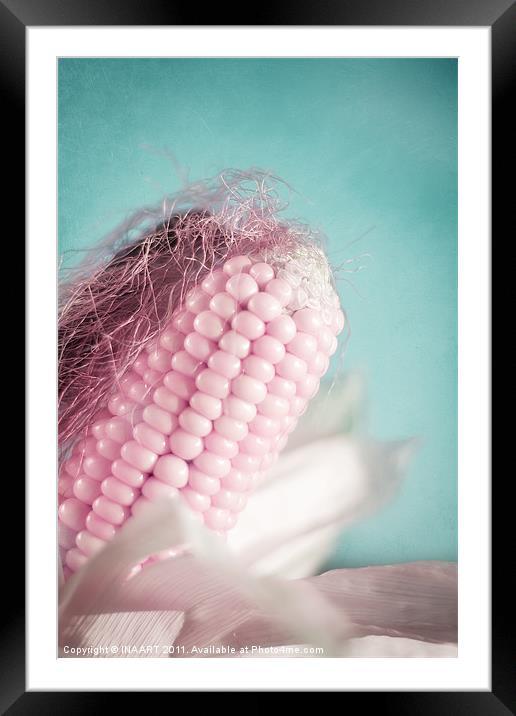 Pink Corn Framed Mounted Print by