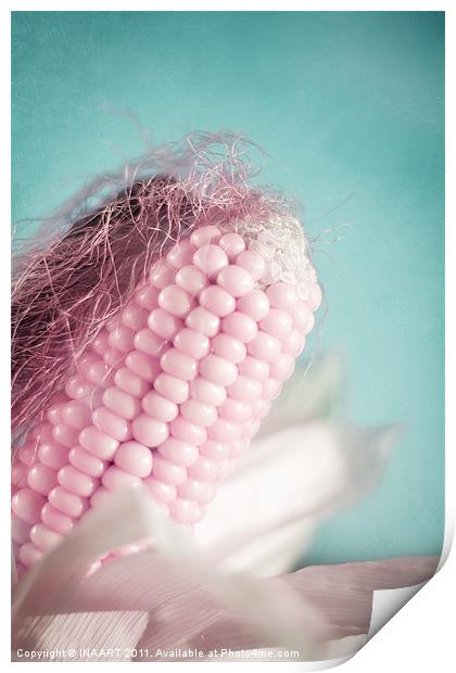 Pink Corn Print by