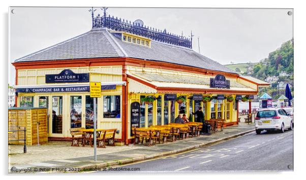 A Very Unique Railway Station Acrylic by Peter F Hunt