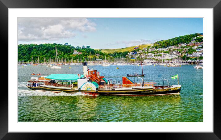 PS Kingswear Castle On The River Dart Framed Mounted Print by Peter F Hunt