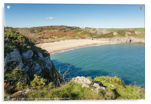 Barafundle Bay, Pembrokeshire Acrylic by Heidi Stewart
