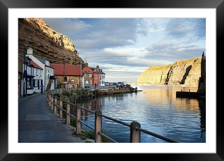 Staithes Framed Mounted Print by Fee Easton