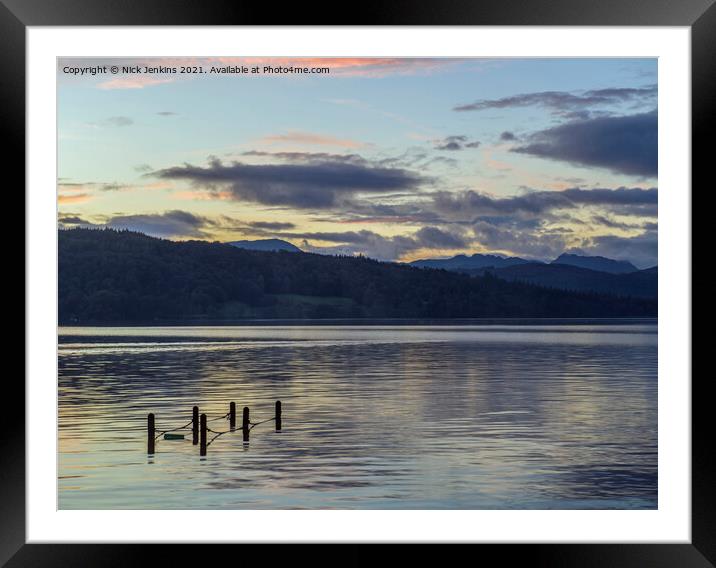 Lake Windermere from Miller Ground Lake District Framed Mounted Print by Nick Jenkins