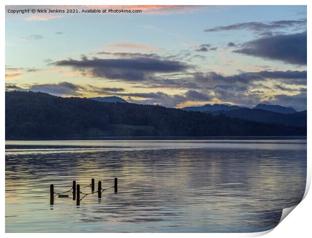 Lake Windermere from Miller Ground Lake District Print by Nick Jenkins