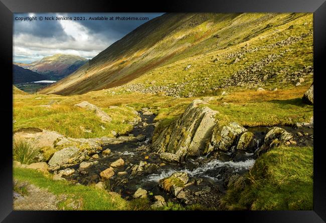 The View down Kirkstone Pass in Autumn  Framed Print by Nick Jenkins