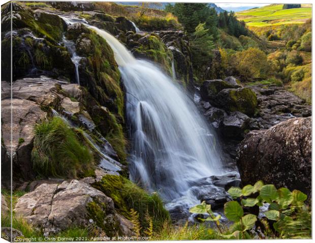Loup of Fintry in Scotland, UK Canvas Print by Chris Dorney