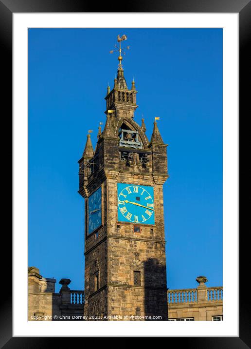 Tolbooth Steeple in Glasgow, Scotland Framed Mounted Print by Chris Dorney