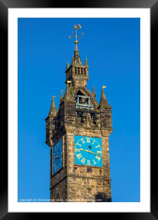 Tolbooth Steeple in Glasgow, Scotland Framed Mounted Print by Chris Dorney