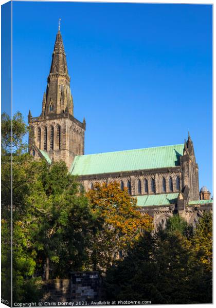 Glasgow Cathedral, or St. Mungos Cathedral in Glasgow, Scotland Canvas Print by Chris Dorney