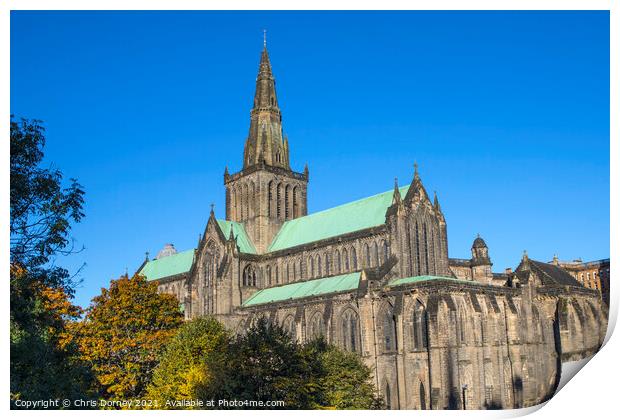 Glasgow Cathedral, or St. Mungos Cathedral in Glasgow, Scotland Print by Chris Dorney
