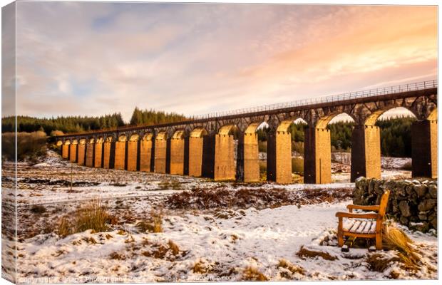 The old victorian red brick Big Water of Fleet Railway Viaduct, Scotland Canvas Print by SnapT Photography