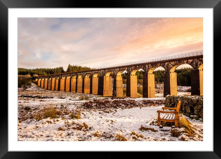 The old victorian red brick Big Water of Fleet Railway Viaduct, Scotland Framed Mounted Print by SnapT Photography