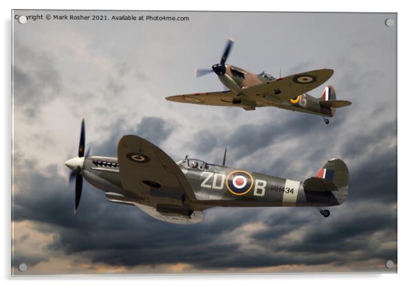 Crossing Spitfires Acrylic by Mark Rosher