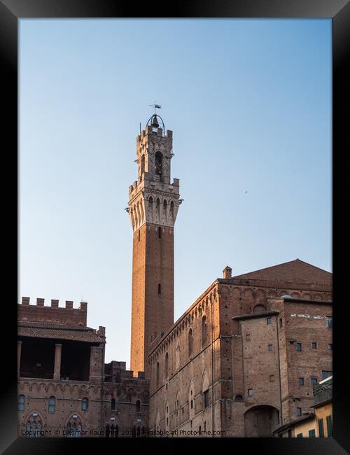 Torre del Mangia Tower in Siena, Italy Framed Print by Dietmar Rauscher