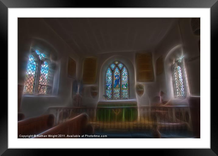 Ghost Church Framed Mounted Print by Nathan Wright