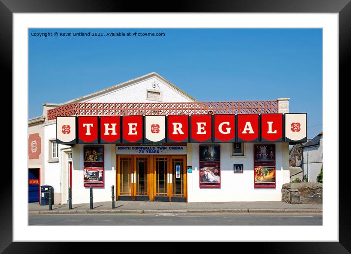 The regal cinema wadebridge Framed Mounted Print by Kevin Britland