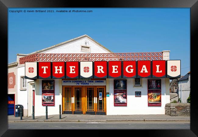 The regal cinema wadebridge Framed Print by Kevin Britland