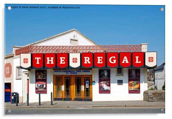 The regal cinema wadebridge Acrylic by Kevin Britland